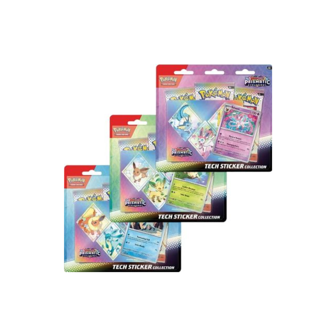 Pokemon Prismatic Evolutions Tech Sticker Collection (EN) VORBESTELLUNG 17.01.2025