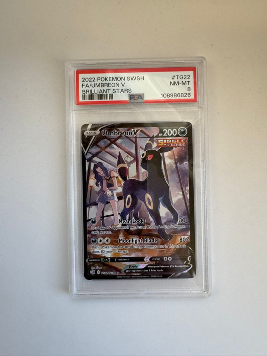 Pokemon Graded PSA 8 Umbreon V (BRS TG22) TCG (EN) Nachtara V