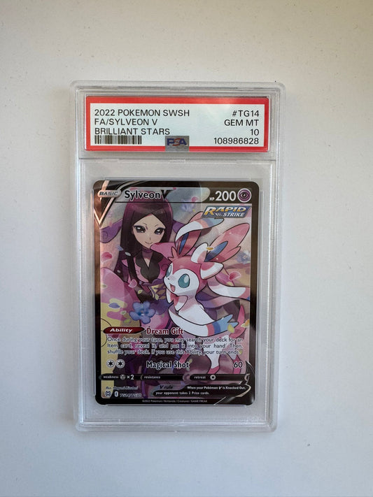 Pokemon Graded PSA 10 Sylveon V (BRS TG14) TCG (EN) Feelinara V