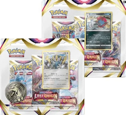 Pokemon Lost Origin 3-Pack Blister Weavile/Regigigas (EN)