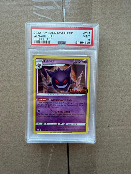 Pokemon Gengar (SWSH 241) Lost Origin Pre-Release (ENG) PSA 9